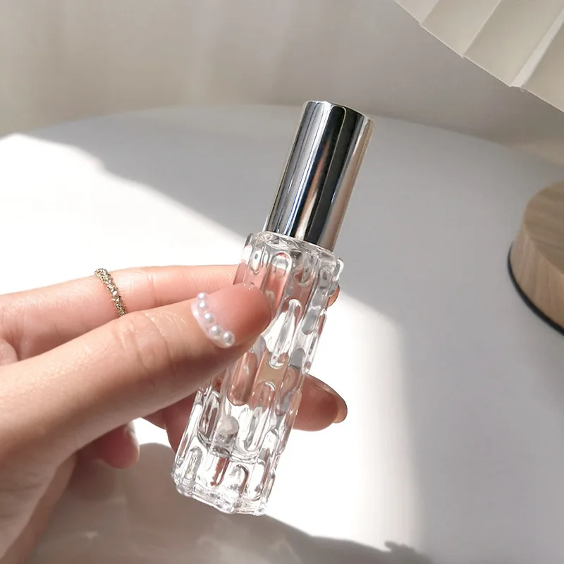 Anmei Packaging High Quality 10ml Unique Transparent Perfume Empty Glass Bottle With Spray Pump For Personal Care