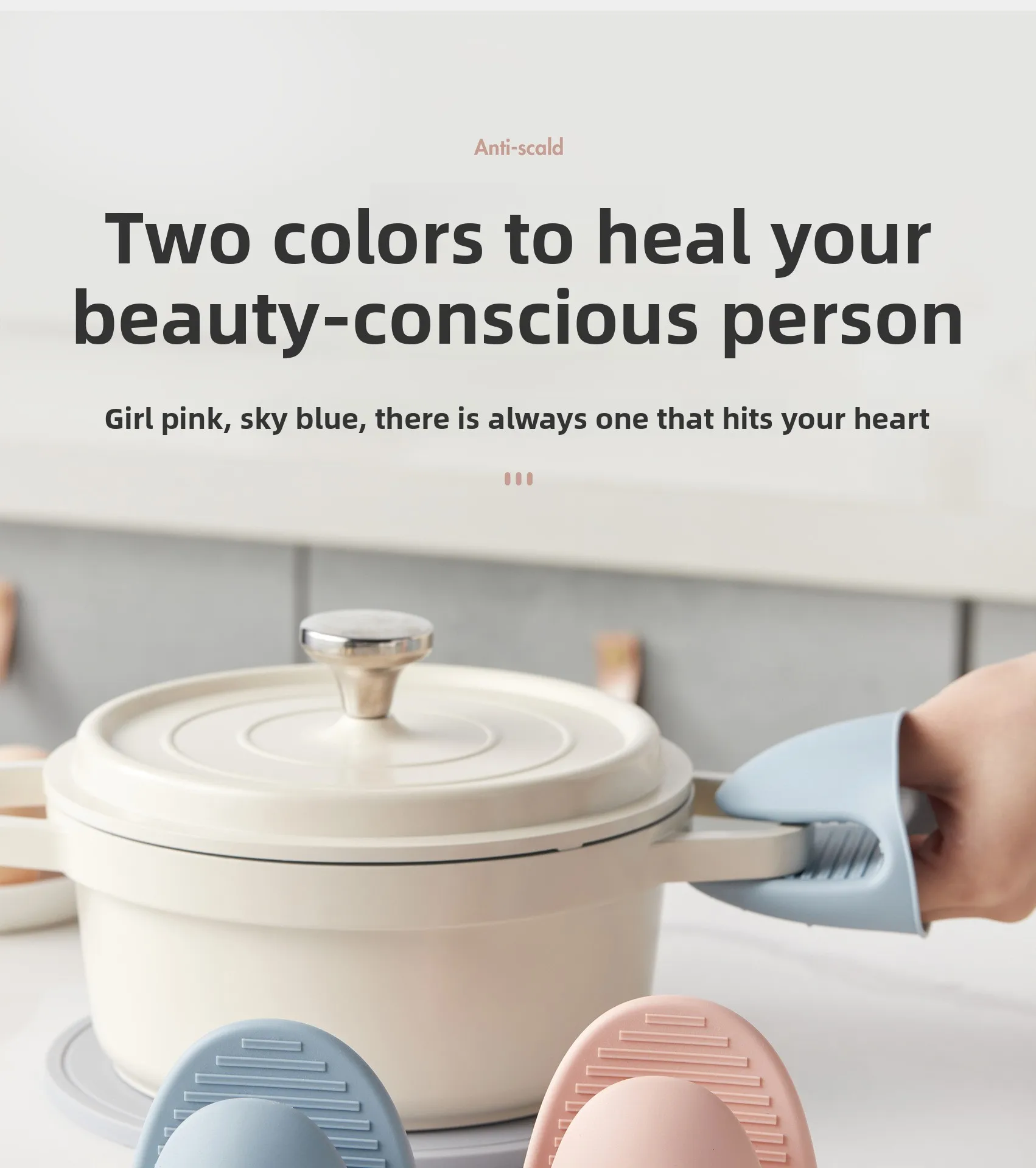 Dotted Design Silicone Thickened Insulated Oven Gloves Kitchen Household Use Heat-Resistant Microwave Baking Gloves Hand Clips details