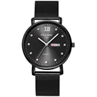 Watch Quartz Movement Crystal Face Men's Mechanical Watch European And American Hot Selling Mesh Webbing Strap Watch