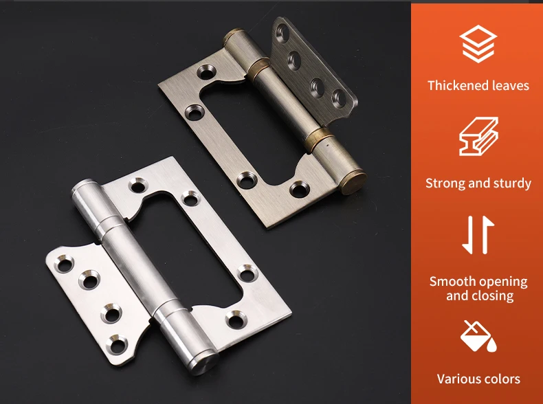 Factory Supplier Ball Bearing Non Mortise Door Hinge Inch Stainless