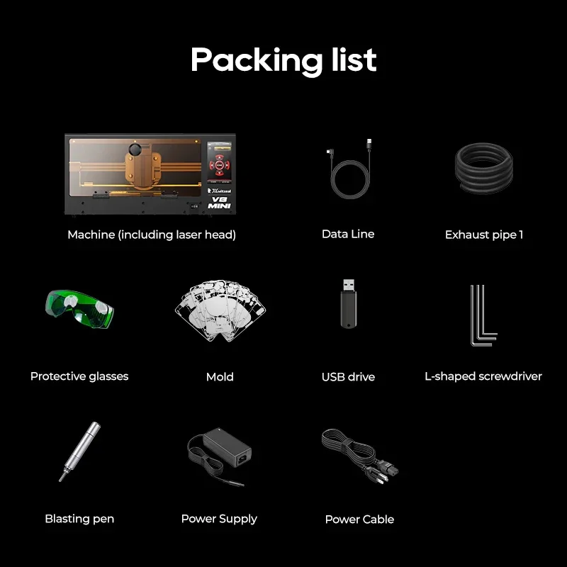 Xwitzeal V8 MINI Phone Back Glass Laser Machine 5W/10W for iPhone 8-17PM Rear Camera Auto Focus Laser Glue Remover Tools