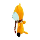 Plush Toy Gift Custom Christmas Gift For Childs Stuffed Animal Standing Cute Fox Toy With Scraf Plush Fox Toy