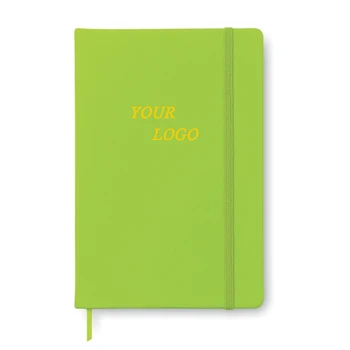 NEW A5 green lux leather quality notebook with printed blank leather journals for travelers and business person