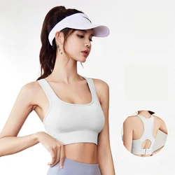 Beauty Back Push Up Button-in design High Impact Shockproof Yoga Bra Women Active Training Running Wear Bra Top
