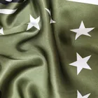 Scarves Green Silk Scarves For Ladies Green Design With Stars Printed Hair Scarf 60x60CM
