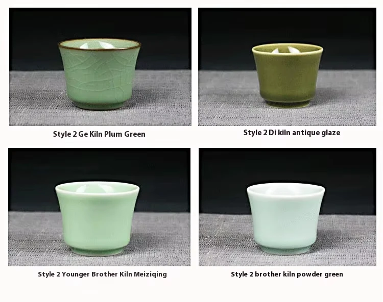 product wholesale longquan celadon tea set kung fu small ceramic tea cup classic design style drinking customized water ceramic cup-9