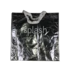 Silver Shopping Bags Custom Metallic Silver Lamination Non Woven Reusable Shopping Tote Bags