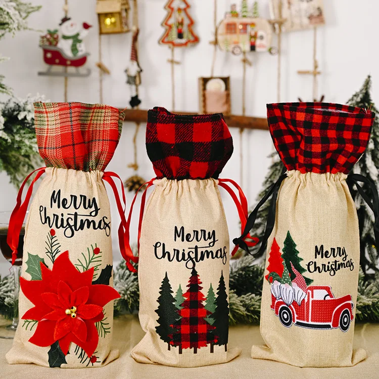 cover gift bag christmas dinner party xmas table decor merry