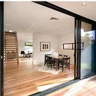 Doors High Quality 4 Panel Sliding Patio Doors Exterior 3 Track Double Glazed Aluminum Sliding Doors