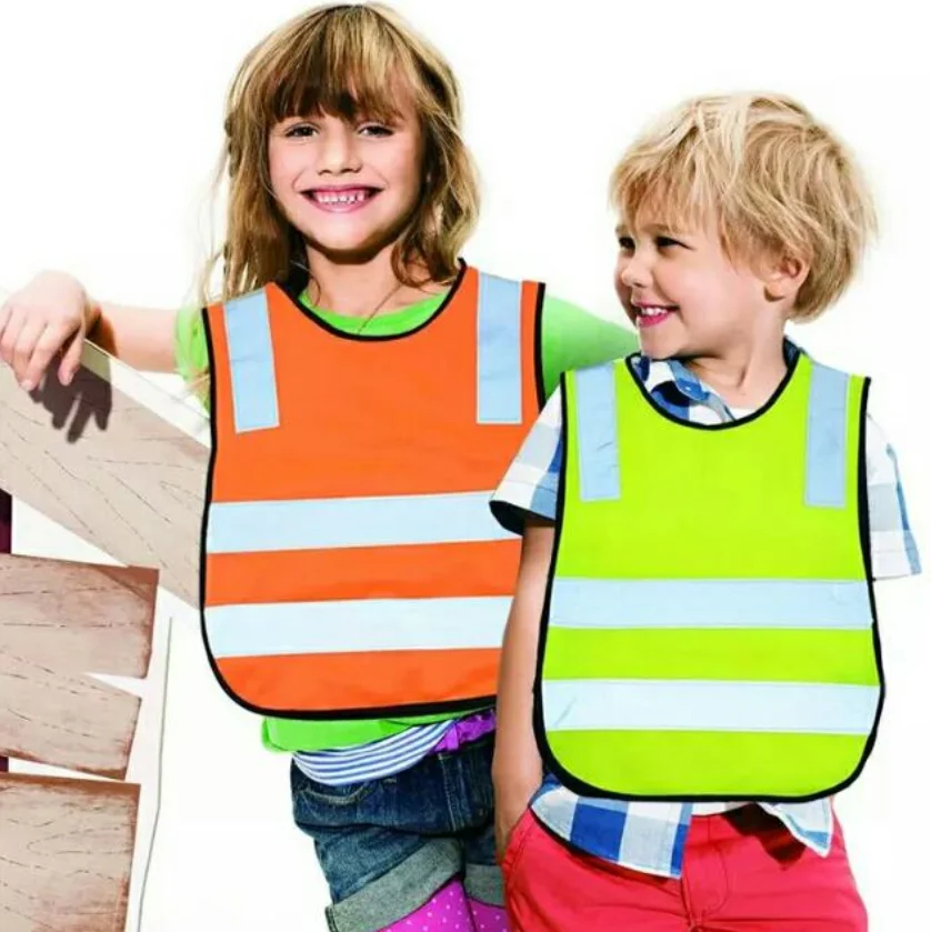 Kids Reflective Safety Vest For Running Cycling Walking Children Reflective Hi Vis Safety Waistcoat Sport Group School