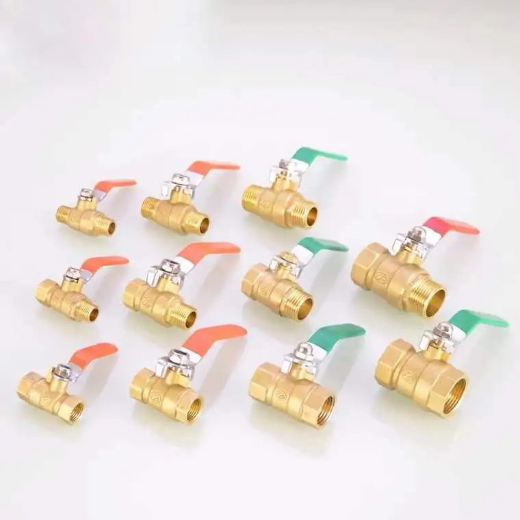 球阀红色手柄小型球阀直通优质铜阀