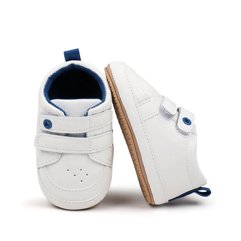 Wholesale Unisex Spring Autumn Baby Casual Shoes White Prewalker First Walking Shoes Boys Girls Breathable Lightweight Solid manufacture