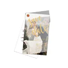 3 Cards Free Design 3 Layer Wedding Invitation Cards With Wedding Picture And Foil Print Tracing Paper Cover