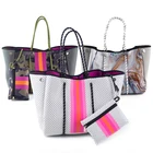 Bag Handbags Best Selling Beach Bag 2021 Wholesale Leopard Printing Neoprene Bag Tote Handbags For Women