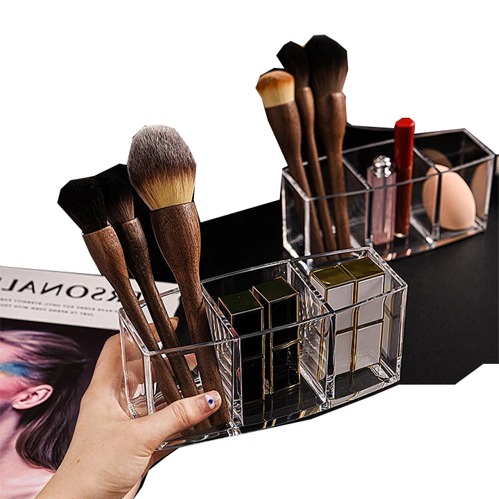 High Quality Acrylic Beauty Make Up Cosmetics Storage Box  Desk Organizer Makeup Organizer For Women