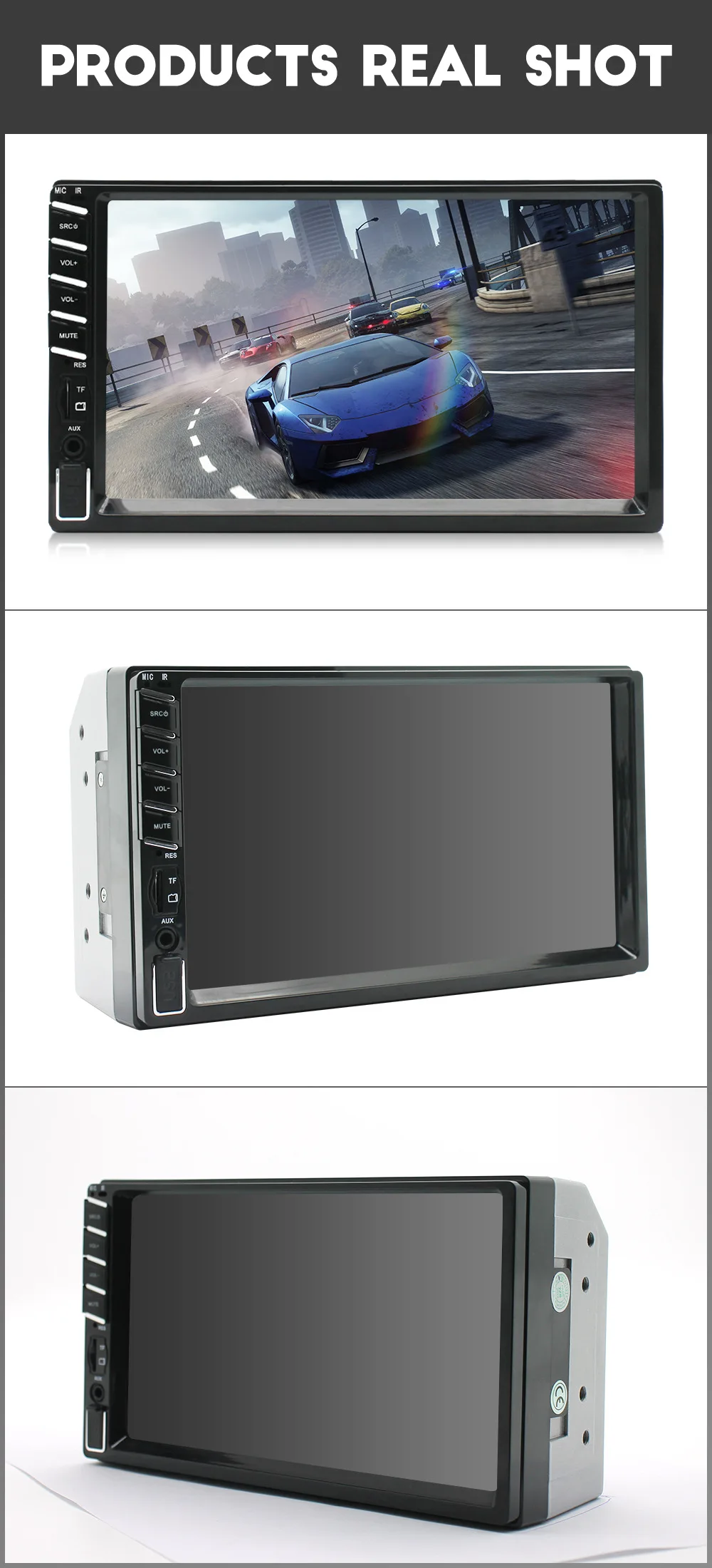 Car Mp5 Player Touch Screen 7 '' Car Radio With Bluetooth Usb Stereo Tv ...