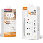 Power Socket LDNIO UNIVERSAL POWER STRIP 4USB PORTS POWER STRIP SOCKET WITH 4 UNIVERSAL OUTLETS SUGE POWER STRIP