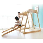 Kids 2020 Indoor Wooden Swing Kids Indoor Slide Wood Baby Climbing Frame Swing Combination