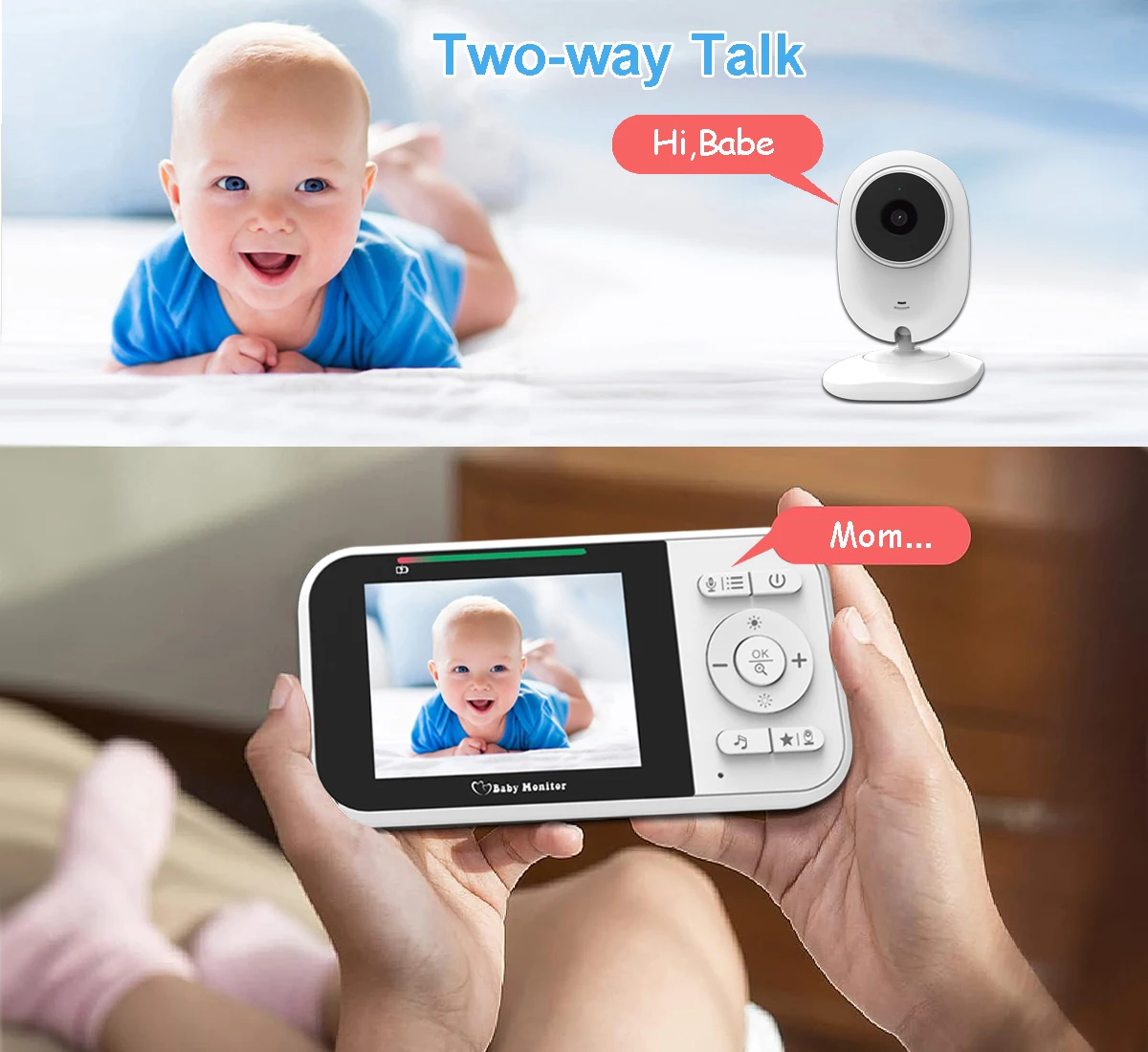 Latest 2.8 Inch Baby Monitor with Better Night Vision 990ft NULL 6 Classic Music DC 5V 1A 2.8 Inch IPS Display 320*240 Pixel 218