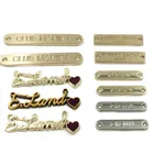 Metal OEM Custom Design Metal Logo Metal Tags For Hijab/bags