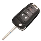 Key Cover C-hevrolet Camro 4 Buttons Key Shell With Screw HU100 With Cross C-hevrolet Logo Car Remote Key Fob Cover Case
