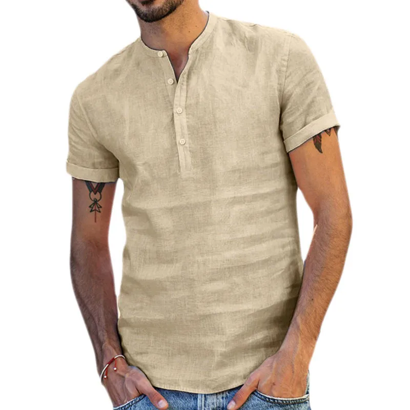 Casual Short Sleeve Hippie Button Up 