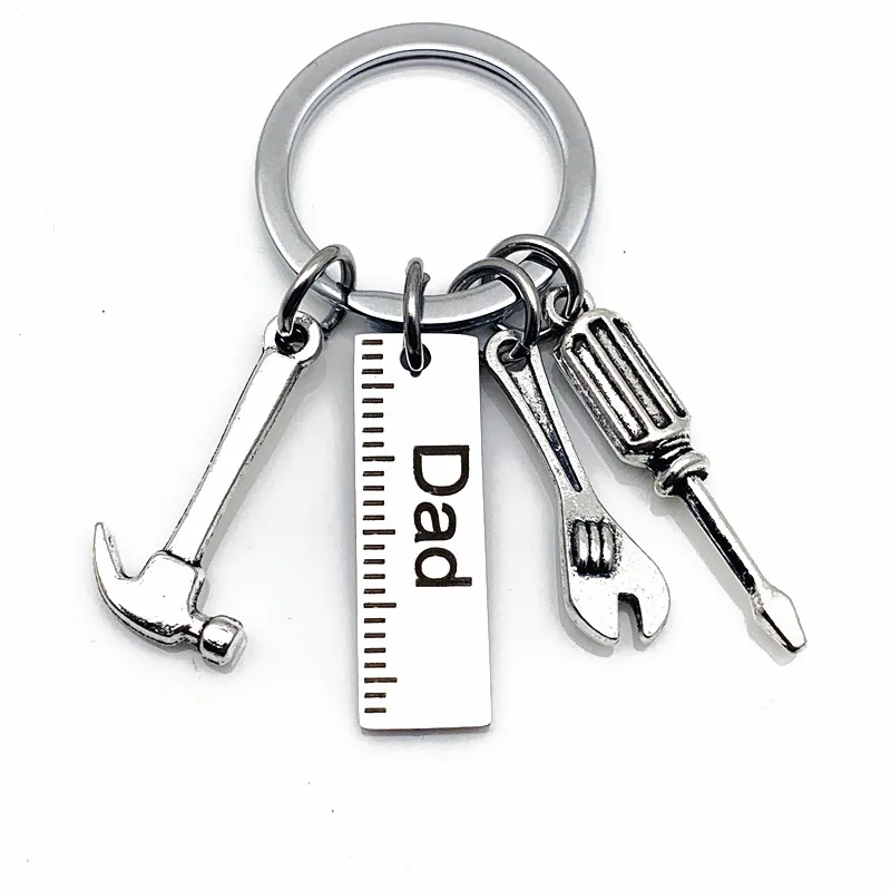 Diy Stainless Steel Custom Keychain Dad 
