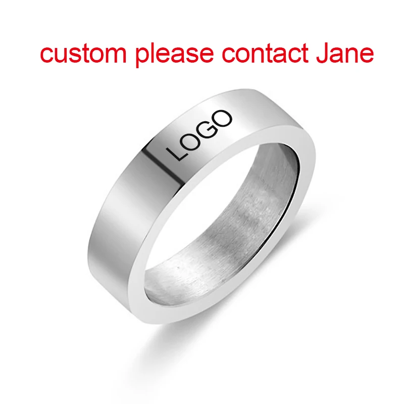 stainless steel jewelry round blank ring men custom name gifts items manufacture