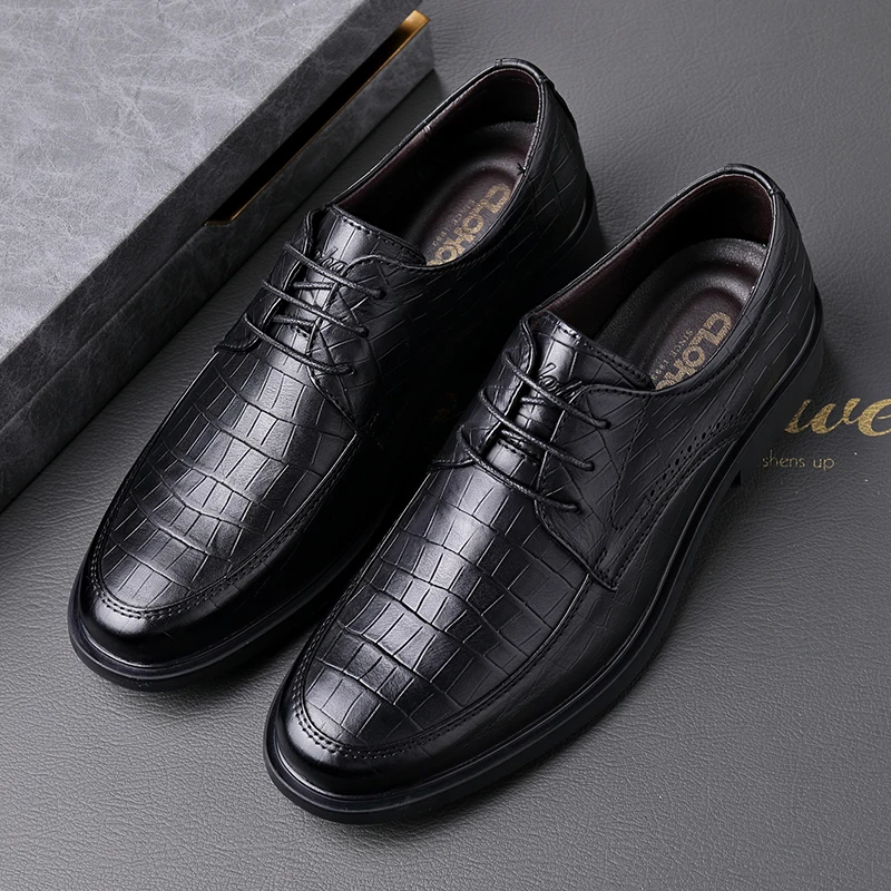 High Quality Men Office Dress Shoes Genuine Leather Business Shoes