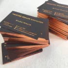 Business Custom Luxury Brand Name Gold Foil Printing Logo With Gold Edges White Paper Visiting Business Card