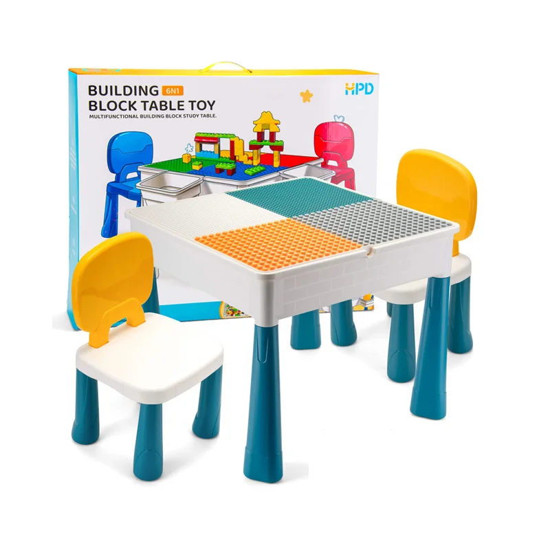 Learning Table Game Toy Block Building Tables, Blocks Table, Building Blocks Toys Desk