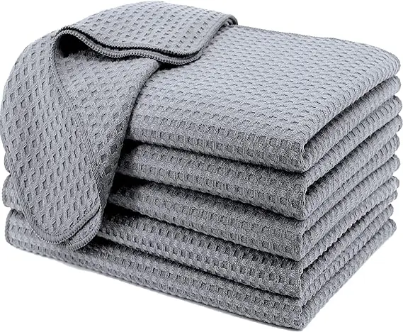 Hot-selling microfiber Waffle kitchen towels are absorbent and easy to clean