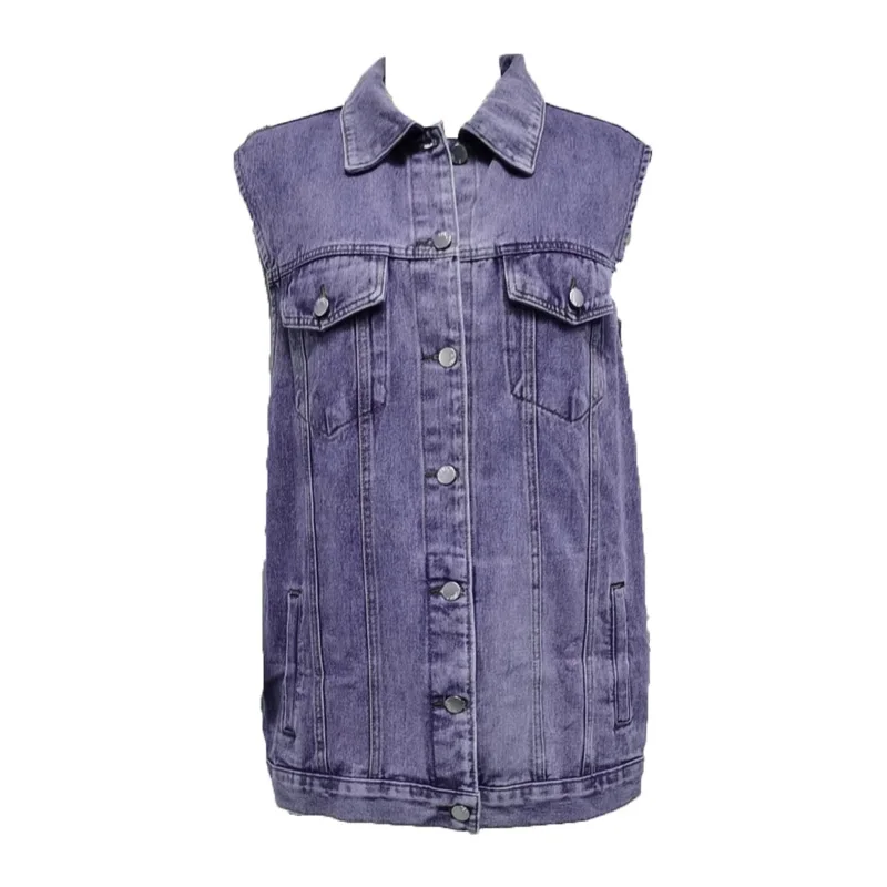 Wholesale Sleeveless Casual Retro Loose Jean Jackets Women Denim Vest supplier