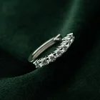 Silver Hoop Silverwhite Gold Plated Fine Moissanite Jewelry Small Sterling Silver Moissanite Hoop Earrings