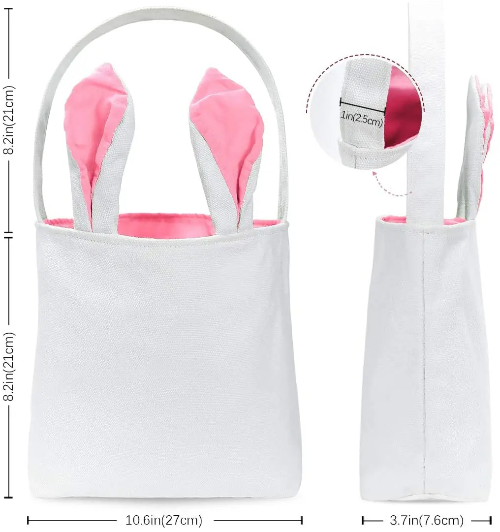 easter gift bag egg hunts carry basket handbag easter bunny ear
