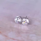 Earrings Stainless Steel Women's CZ Earrings Set Earrings Round Color Preserving Gold Plated Earrings