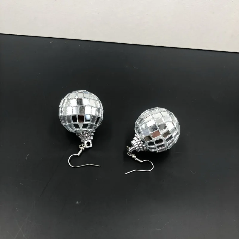 thumbnail image 2 of Flashing LED Light Cubic Zirconia Stud Earrings – Battery Powered Party Jewelry – Stainless Steel 2 of 5