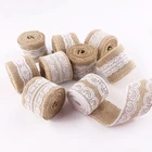 High Quality Lace Jute Ribbon For Gift And Decoration 2m 1 Roll