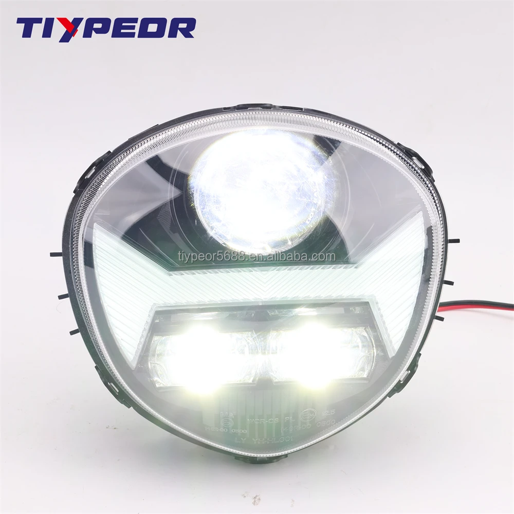 product tiypeor e mark assembly headlight high low beam motorcycle led headlight for 2017 yamaha v star 1300 xvs13cthl tourer headlamp-9