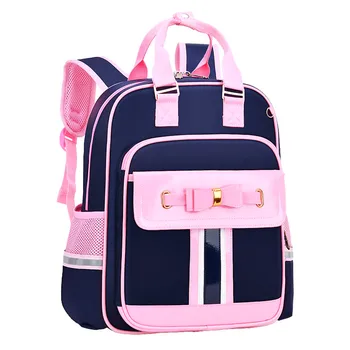 Refrigerator type zipper bag for primary school students 1-3-6 grade girls decompression spine light and comfortable backpack