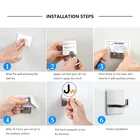 Hanger Wall Bathroom Office Hanger For Hanging Kitchen Bathroom Home Stick On Wall Stainless Steel Adhesive Hooks