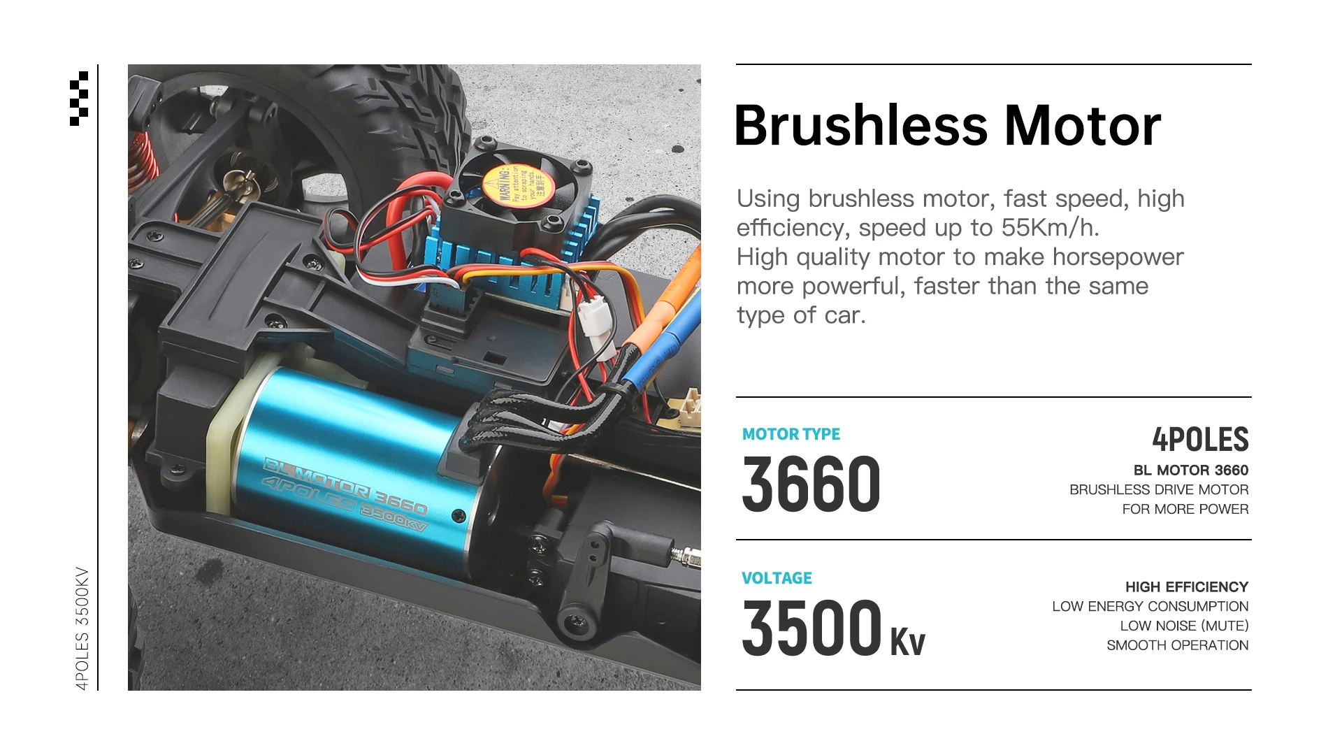 HOSHI WLtoys 104019 RC Car 1/10 RC Cars for Adults with High Speed 2.4G 4WD 55KM/H High Brushless RC Car Toys Christmas Gifts