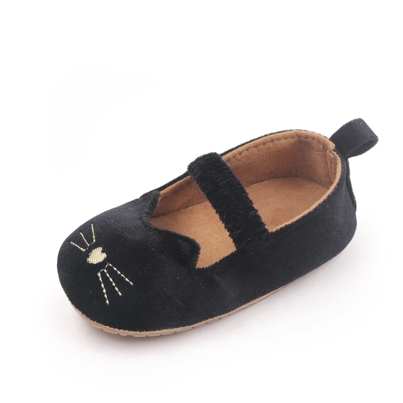New Arriving Spring and Autumn Cartoon Cat Head Soft Bottom Non-slip Baby Prewalker Shoes factory