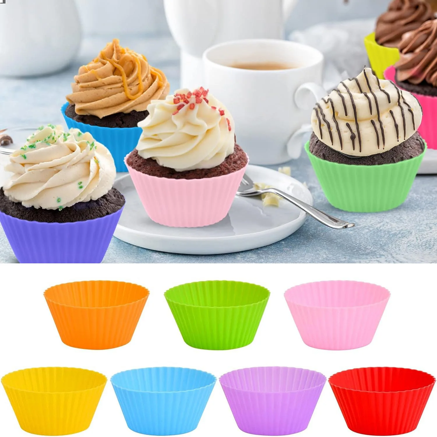 Silicone Cup Cake Mold High Temperature Resistant Silicone Cake Mold For Chocolate Biscuit Bakeware