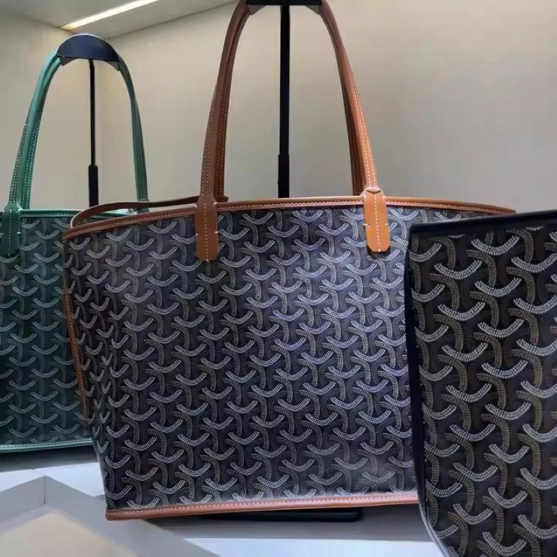 Fashion Luxury Designer Large Size Tote Handbag Lady Shoulder Bag Double-Sided Genuine Leather Women's Shopping Bags