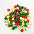 Children Beads Woodwood Direct Selling Holiday Supplies Children Christmas Decoration Animal Shape Oval Wooden Beads