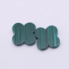 Green Gemstone Green Wholesale Natural Malachite Stone 4 Leaf Clover Green Gemstone