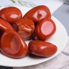 Gem Bulk Wholesale Natural Polished Red Jasper Gem Oval Quartz Tumbled Crystals Stones For Healing