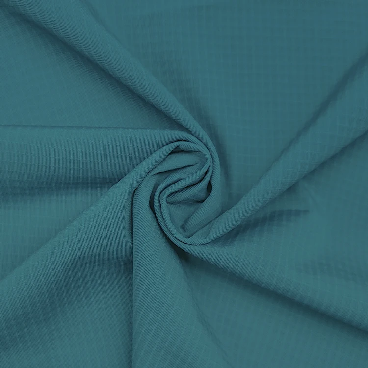 Factory Direct Sale Knit Fabric 73 Nylon 27 Spandex Material Check Interlock Fabric for Sportswear details