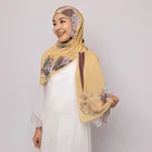 Hijab Scarf Hijab Scarf Wholesale Printing Hijab Floral Shawls Custom Brand Chiffon Hijab Long Scarf For Muslin Women